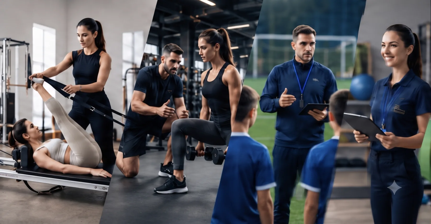 Spor profesyonelleri: pilates eğitmeni, fitness antrenörü ve spor koçları